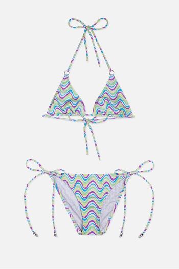 AYYILDIZ 4903 Purple Patterned Girl's Bikini Set