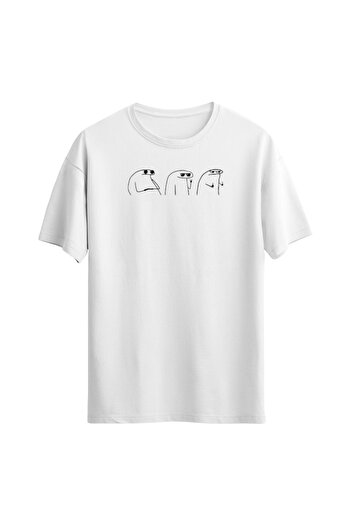 Açık Garaj Öcük Frends Unisex Μινιμαλιστικό μοτίβο κανονικό μπλουζάκι