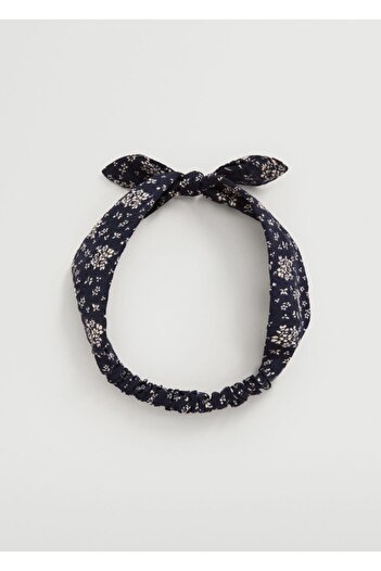MANGO Kids Children's Navy Blue Floral Patterned Hair Band