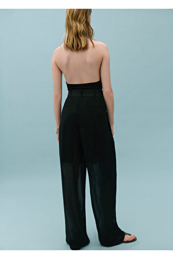 MANGO Women's Black Trousers -67018662