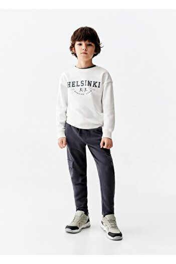 MANGO Kids Sweatshirt aus Baumwolle mit Aufschrift
