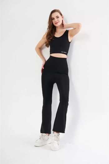 JANES Spanish Leg Leggings Cropled Set - Black