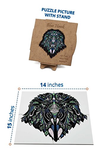 SİLVERLAND Wooden Puzzle Blue Falcon