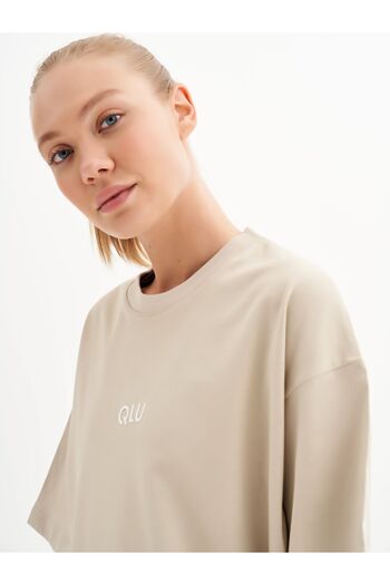 qlu Μπλουζάκι Infinity Unisex Mink Oversize