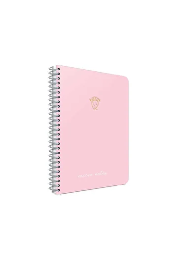Gıpta Micro Notes Spiral Pastel Pink Hard Cover 100 Sheets 17*24 Lined Notebook