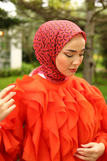Silk Home Thin Cotton Floral PattErn Soft Scarf HEadscarf
