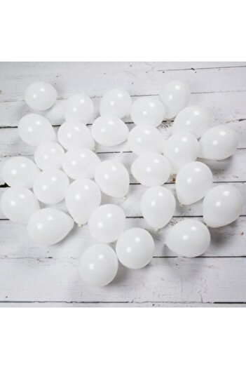 Kalisan 5 Inch Tiny Latex Balloon 12.5 Cm Diameter 10 Pieces Pastel White
