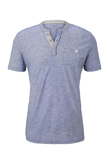 Tom Tailor Shirt Henley Shirt T-Shirt gestreift