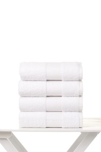 AİRYCOT White Set Face Towel 50x90 4 Pieces