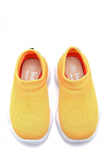 First Step Ultra Hafif Memory Foam Iç Taban Çocuk Triko Spor Ayakkabı Sarı-m-1002
