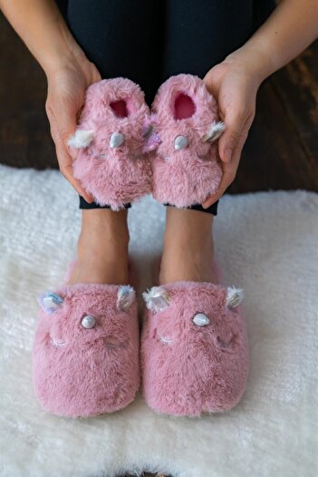 First Step Peluş Unicorn Anne Terlik Ve Bebek Panduf (terlik Ve Panduf Ayrı Satılmaktadır.)
