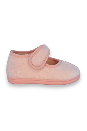 First Step Pudra Kız Çocuk Cırt Cırtlı Babet-F-739