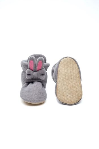 First Step Tavşan Kaydırmaz Tabanlı Pamuk Astarlı Cırt Cırtlı Panduf