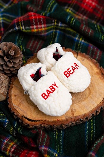 First Step Mama Ve Baby Bear Kürklü Anne Terlik Ve Bebek Panduf (TERLİK VE PANDUF AYRI SATILMAKTADIR.)