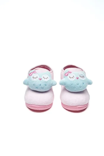 First Step Papuci de catifea cu fermoar și accesorii bufnițe