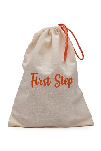 First Step Krem Kız Bebek Suni Deri Fiyonklu Babet Patik Ilk Adım Ayakkabısı