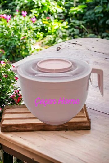 ÇEÇEN HOME وعاء خلاط سعة 3 لتر - وعاء خفق لخلط عجين الكيك مع غطاء