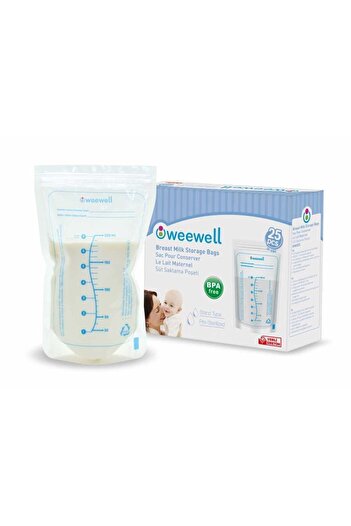 WEEWELL Wms825R3 - 25 Single Milk Storage Bags