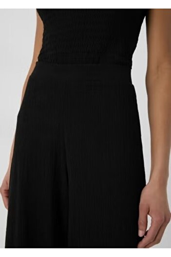 Kübra Tekstil Siyah Piliseli Kadın Pantolon