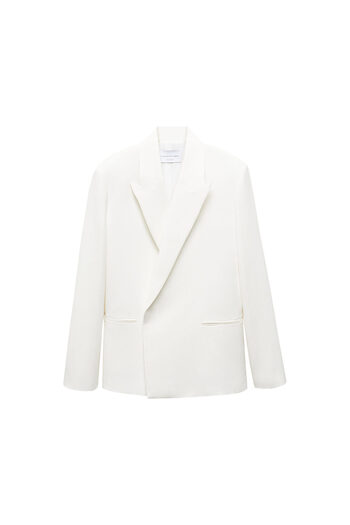 MANGO 67048658 Μοντέλο Pearl White Γυναικείο Μπουφάν σακάκι