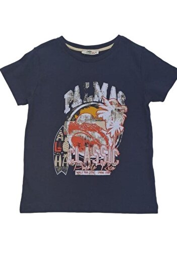 Çikoby Boy's Cotton Half Sleeve Printed T-shirt