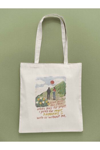 daystore Tote Bag - "I Pray For Your Happiness" Design