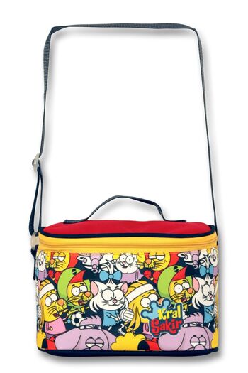ÜMİT ÇANTA Yellow-Red Ummit Bag with King Şakir Character - Thermal Insulated Lunch Box