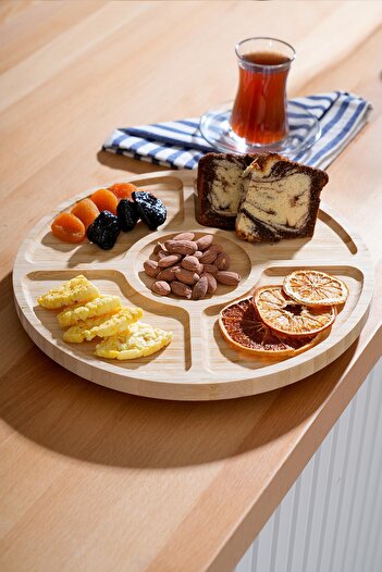 ACAR Bamboo Rotating Presentation Plate - 30 cm