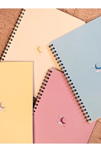 Fobinote Trend Series Spiral School Notebooks - Set of 4 (80 PAGES)