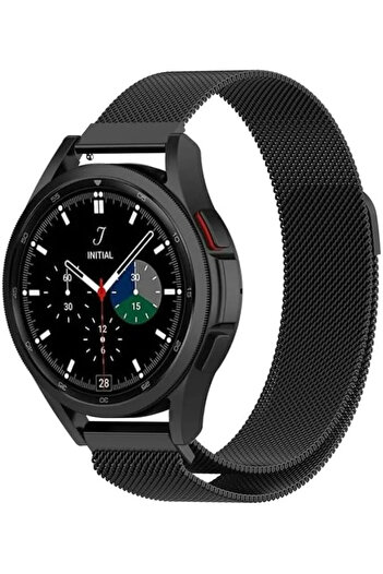 Fibaks Huawei Watch Gt/Gt2/Gt2 Pro/Gt3 Pro/Gt4 Gt5 Pro 46mm Metal Mesh Embroidered Magnet Silicone Band
