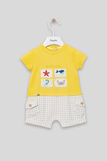 Babydola Unisex Holiday Jumpsuit - Sea Animals Printed 12699