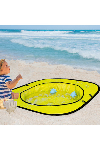 UYDEE Yellow Portable Baby Pool - Beach, Sea and Sand Cover Wind-Up Toy Pool