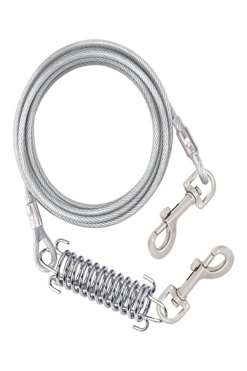 LİDERSAN ÇELİK Mm 10 Meters Spring Dog Garden Tethering Rope Transparent Color