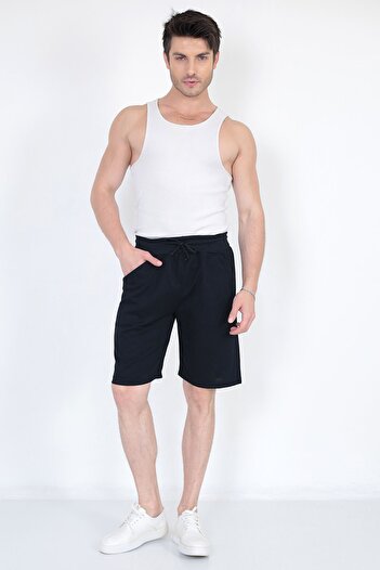 KonForYou Black Cotton Comfortable Plus Size Unisex Shorts