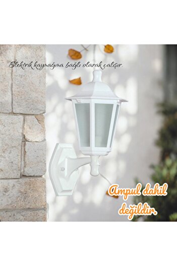 fullreyon E27 Duy, Elektrikle Çalışır, Dekoratif Bahçe, Balkon, Teras, Kapı Giriş Apliği, Bahçe Duvar Armatürü
