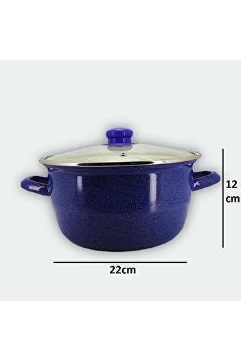 qussine Enamel 22 Cm Frying Pan Potato Frying Pot Colorful Series