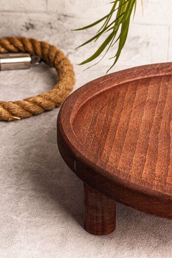 Snippy Servy - Wooden Round Presentation Rack Riser Organizer Organizer