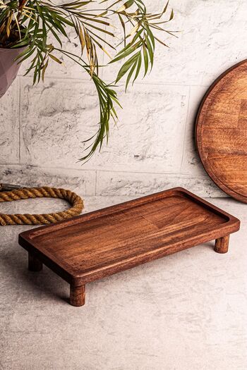 Snippy Servy - Wooden Rectangular Presentation Rack Riser Organizer Organizer
