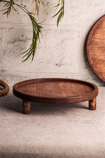 Snippy Servy - Wooden Round Presentation Rack Riser Organizer Organizer