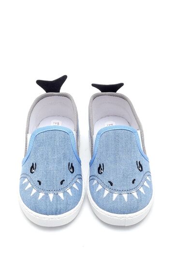 First Step Pantofi pentru copii Comet Shark Linen-blugi-f-493