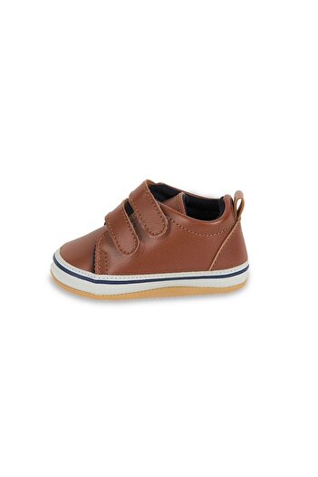 First Step Kahverengi Erkek Bebek Cırt Cırtlı Patik Ilk Adım Ayakkabısı-g-2353