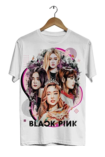 ACR Giyim Blackpink Group -dream- Μπλουζάκι με ψηφιακή εκτύπωση Λευκό Unisex