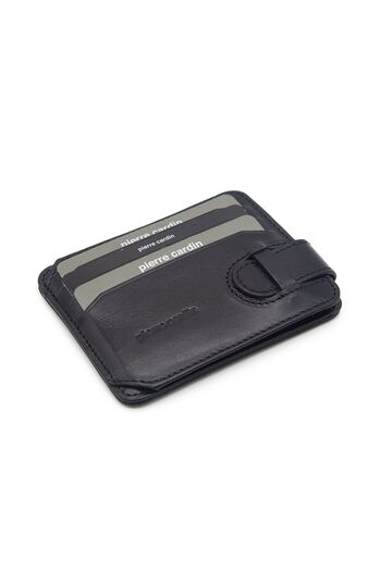 Pierre Cardin Unisex Μαύρη Δερμάτινη Κάρτα - 0510a55