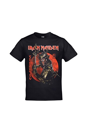 Orijin Tekstil Iron Maiden Senjutsu Album Přední Zadní Potištěné Unisex černé tričko