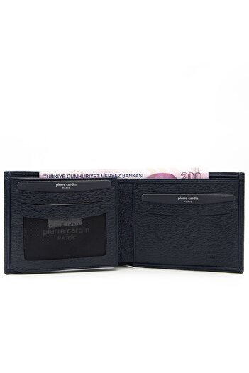 Pierre Cardin Чоловічий шкіряний гаманець темно-синій Floater - 2361a38