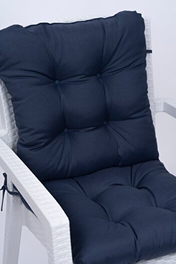 ALTINPAMUK Neva Pofidik Petrol Backrest Chair Cushion with Special Stitched Laces, 44X88 cm