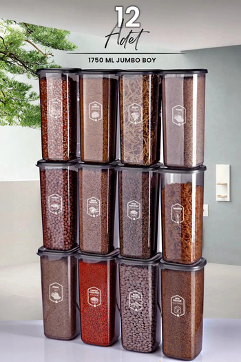 AGR Concept 1750 Ml Jumbo Storage Set - 12 Food Containers