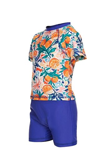 Emayo Children's Swimsuit Fruit with UV Protection Short Sleeve Shorts