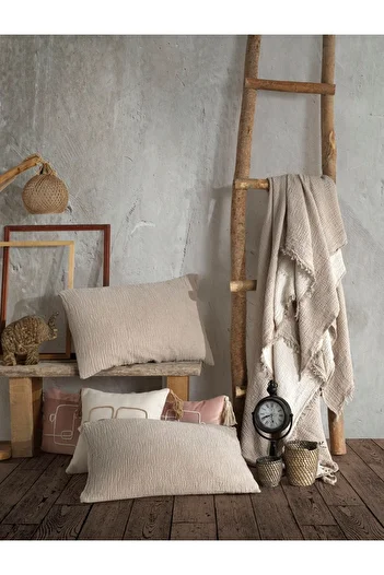 destinyhometex Mink 4 Layer Multi Muslin Natural 100% Βαμβάκι 2 Μαξιλαροθήκες 50x70cm