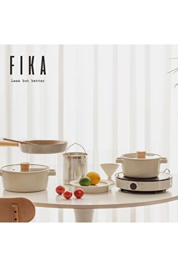 NEOFLAM Beige Fika Aluminum Cast 20 Piece Pot and Pan Set